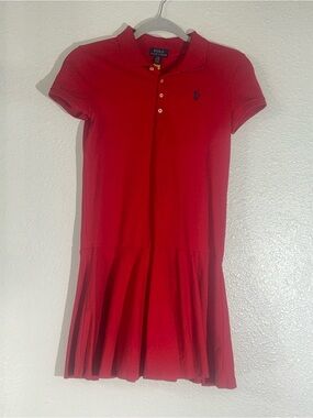 Polo by Ralph Lauren Bright Red Polo Shirt with Navy Label